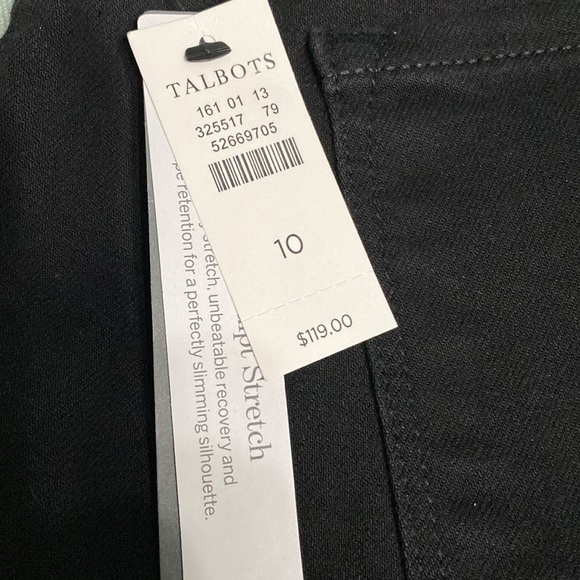 NWT Talbots  Pull-OnJegging Sz 10 black - Picture 2 of 3